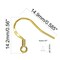 80 Pieces/40 Pairs, Gold Earring Hooks Ear Wires Fish Hooks, 240pcs Hypo-allergenic Jewelry Findings Parts with Jump Rings and Clear Silicone Earring Backs Stoppers for DIY Jewelry Making (14K Gold)
